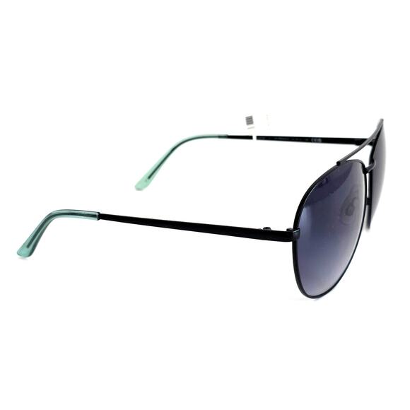 Kurt Geiger London Black Crystal Green Smoke 61mm Aviator Sunglasses 100% UV - Picture 5 of 9